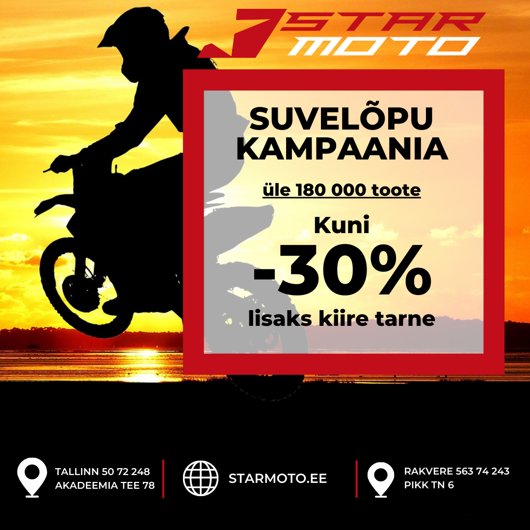 Suur suvelõpu kampaania - enamus tooted kuni -30%