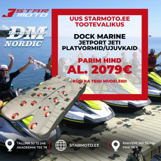 Uus tootevalikus Dockmarine JetPort platvormid/ujuvkaid