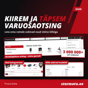Uus varuosaotsing starmotoee lehel leia oma rattale sobiv osa kiiremini