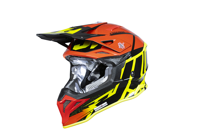 Just1 Helmet J-39 Poseidon Fluo Yellow/Red  Black