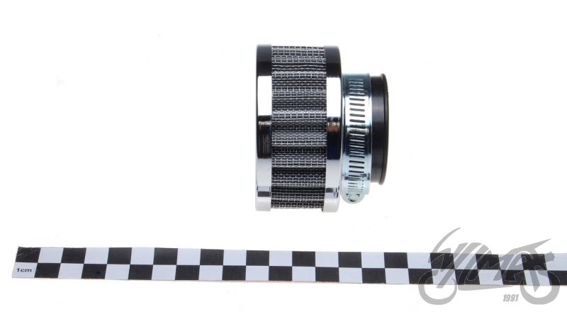 Õhufilter, kroomitud KE102E1, karb diam. 42 mm