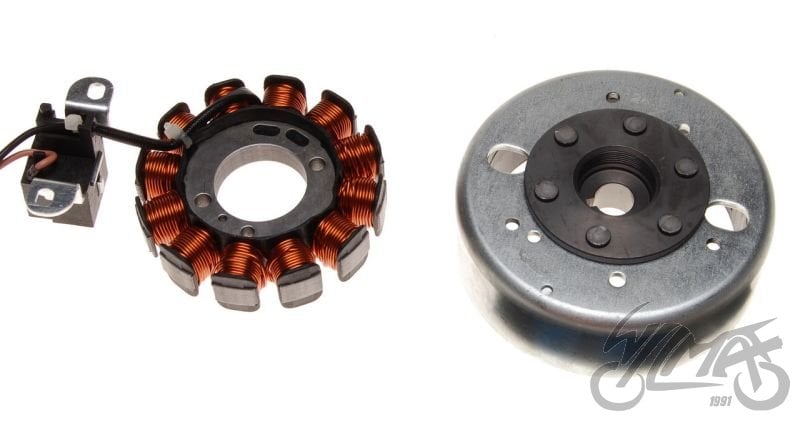 Süüte komplekt (magneeto+mähis), 12 pooli, 2 juhet