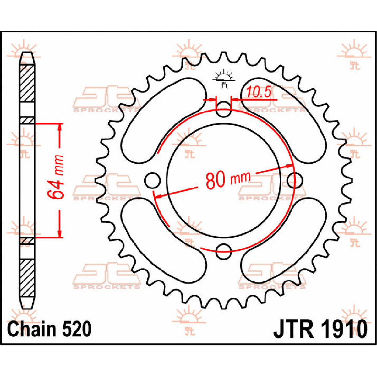 Tagumine hammasratas JT 32T 520
