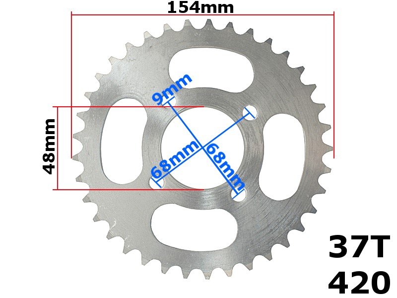 TAGUMINE HAMMASRATAS 420-37z ATV 110/125 HB