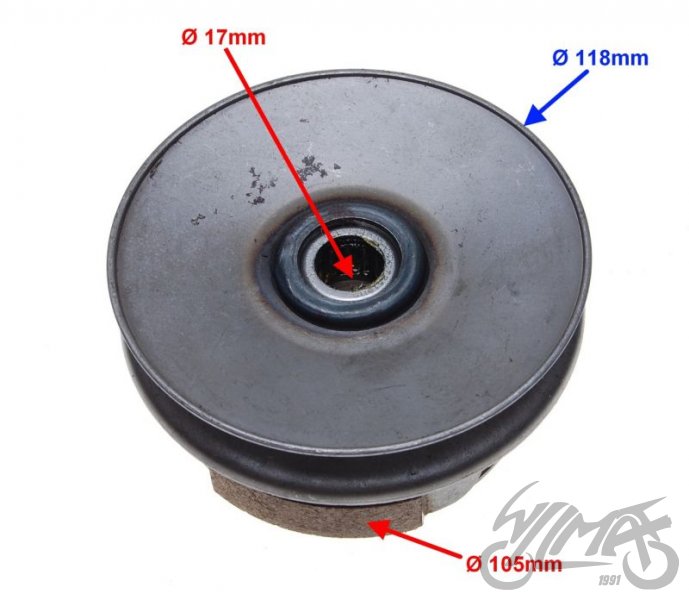 Sidur ilma sidurikojata DIA. 107,4mm 4T, TGB, DIO