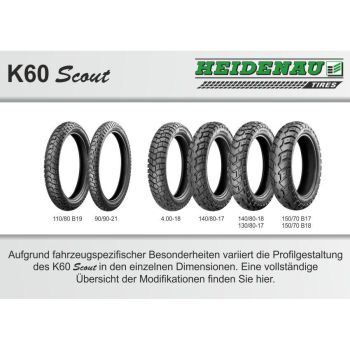 K60 Scout 120/70B19 60T TL Rehv