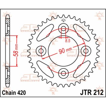 Tagumine hammasratas JT 35T 420