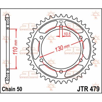 Tagumine hammasratas JT 38T 530