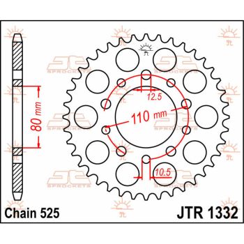 Tagumine hammasratas JT 43T 525