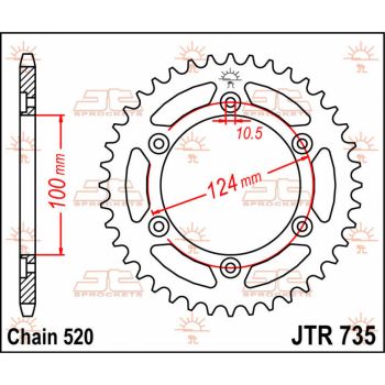 Tagumine hammasratas JT 43T 520