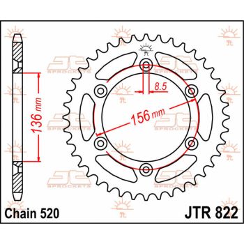 Tagumine hammasratas JT 44T 520