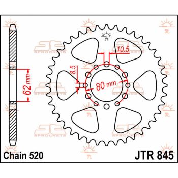 Tagumine hammasratas JT 45T 520