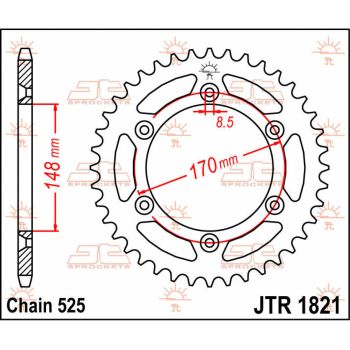 Tagumine hammasratas JT 47T 525