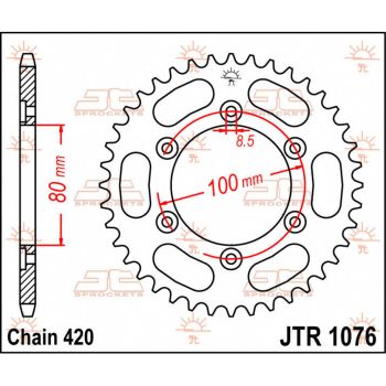 Tagumine hammasratas JT 52T 420