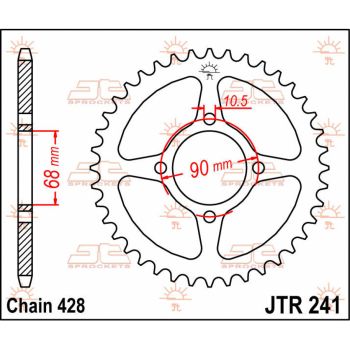 Tagumine hammasratas JT 53T 428