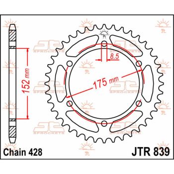 Tagumine hammasratas JT 53T 428