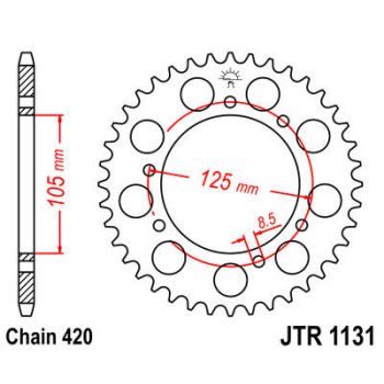 SPROCKET REAR 420 60T