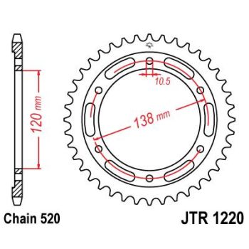 SPROCKET REAR 520 36T