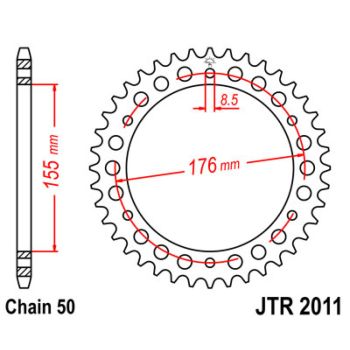 REAR SPROCKET 530 46T