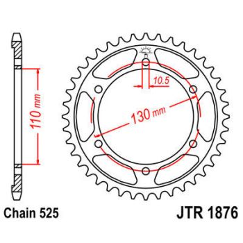SPROCKET REAR 44T 525