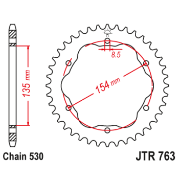 SPROCKET REAR 40T 530