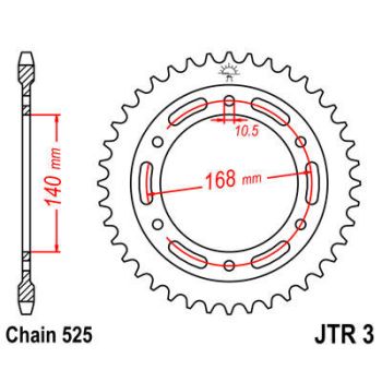 SPROCKET REAR 41T BLK