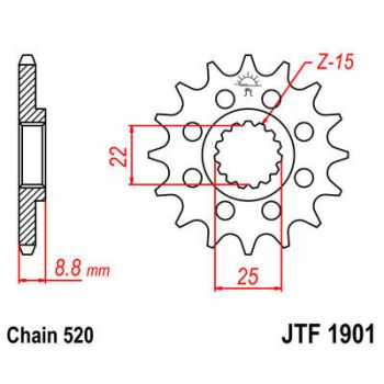 SPROCKET FRONT 520 16T SC
