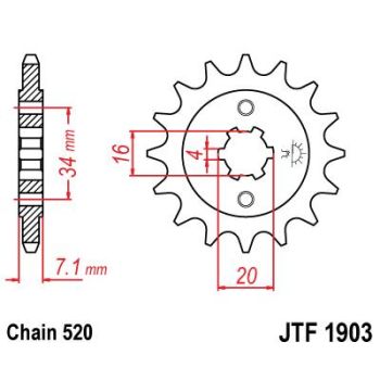 SPROCKET FRONT 520 13T