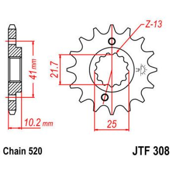 SPROCKET FRONT 520 13T