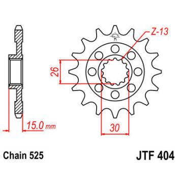 SPROCKET FRONT 525 16T