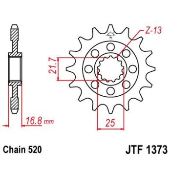 FRONT SPROCKET 520 17T