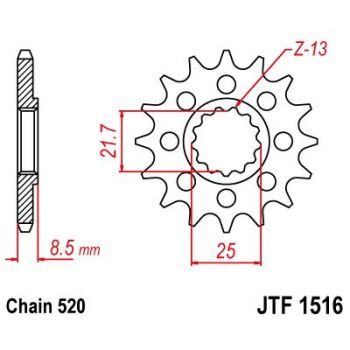 FRONT SPROCKET 520 17T