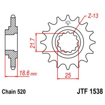 FRONT SPROCKET 520 13T