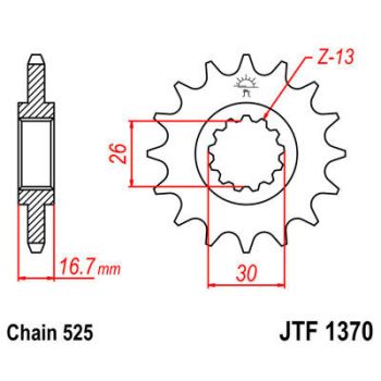 SPROCKET FRONT 15T 525 RU