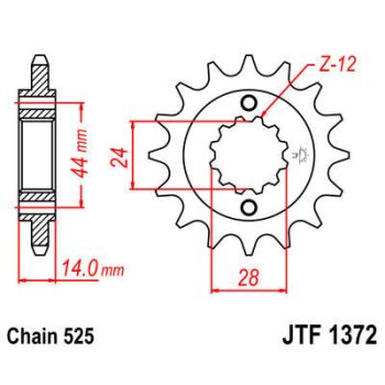 SPROCKET FRONT 17T 525 RU
