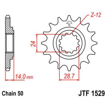 SPROCKET FRONT 17T 530 RU