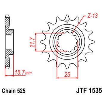 SPROCKET FRONT 15T 525 RU