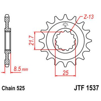 SPROCKET FRONT 15T 525 RU