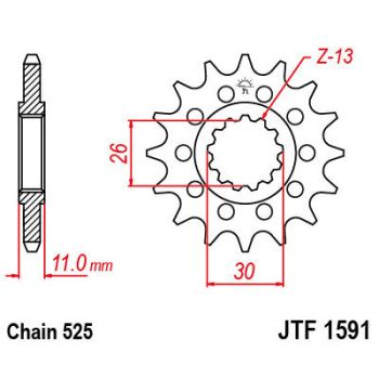 SPROCKET FRONT 16T 525 RU