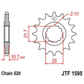 SPROCKET FRONT 16T 520 RU