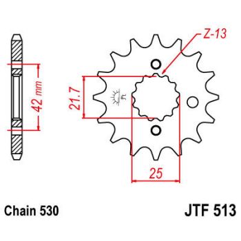 SPROCKET FRONT 17T 530 RU