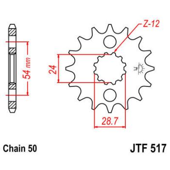 SPROCKET FRONT 17T 530 RU
