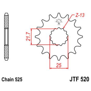 SPROCKET FRONT 15T 525 RU