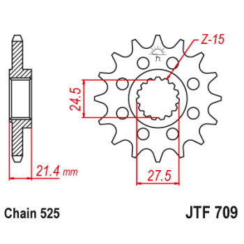 SPROCKET FRONT 16T 525