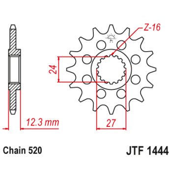 SPROCKET FRONT 15T 520