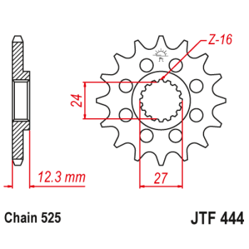 SPROCKET FRONT 16T 525