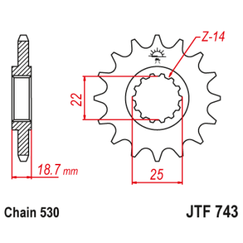 SPROCKET FRONT 15T 530