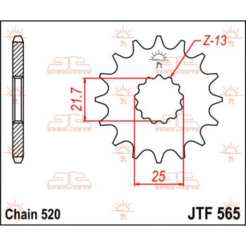 SPROCKET FRONT 17T 520