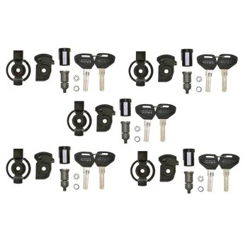 Security Lock key set for 5 cases, including bush and under lock platelets