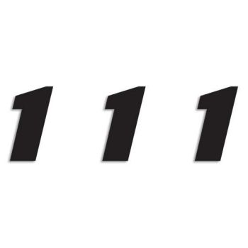 NUMBER #1 20X25CM BK